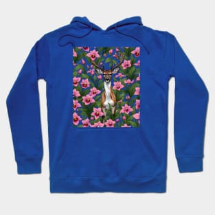 New Hampshire White Tailed Deer And Pink Ladys Slipper Hoodie